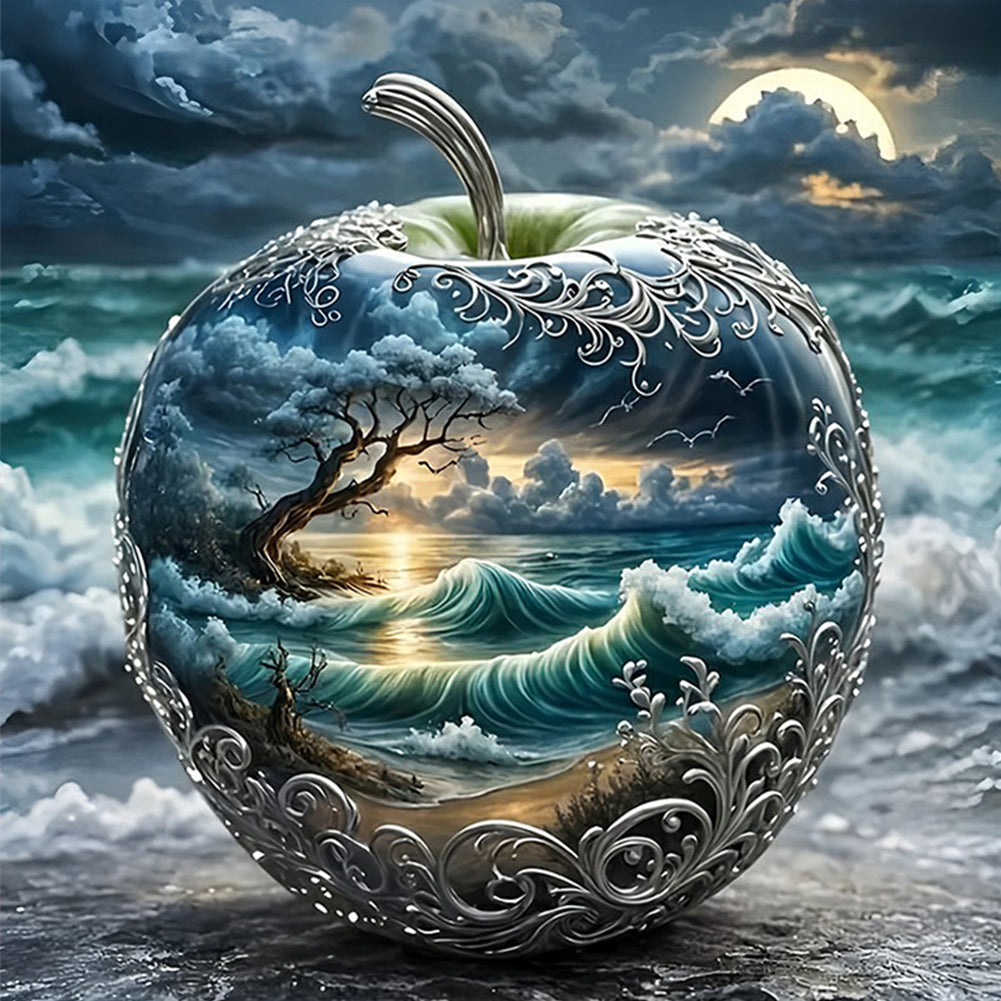 Diamond Painting - Full Round - Crystal Apple By The Sea (40*40CM)