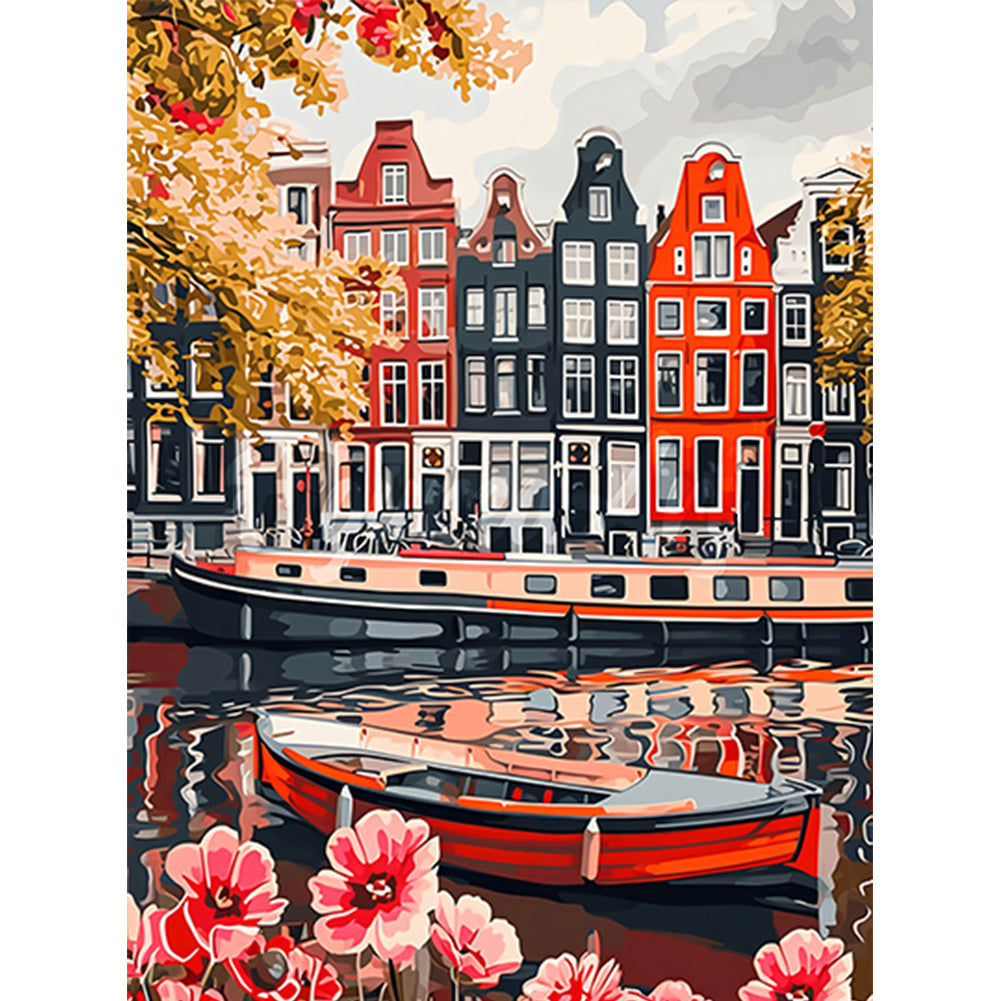 Diamond Painting - Full Round - City Street (40*50CM)