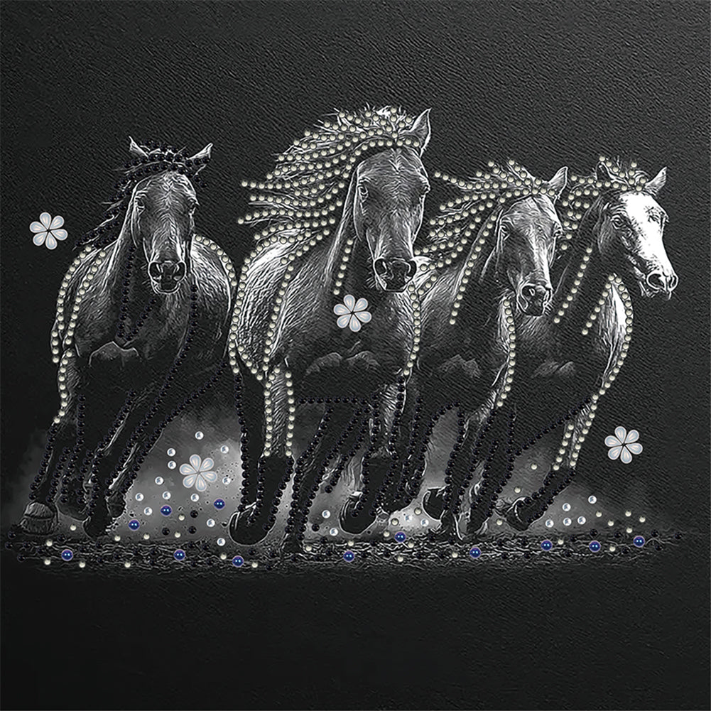 Diamond Painting - Partial Special Shaped - Horse (30*30CM)