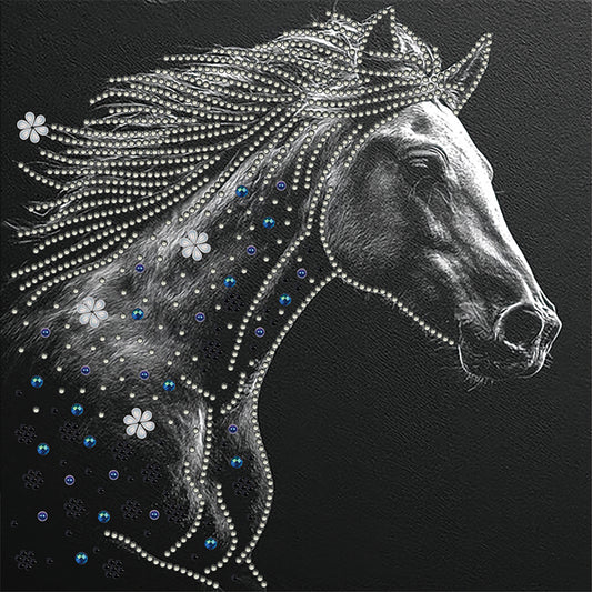 Diamond Painting - Partial Special Shaped - Horse (30*30CM)