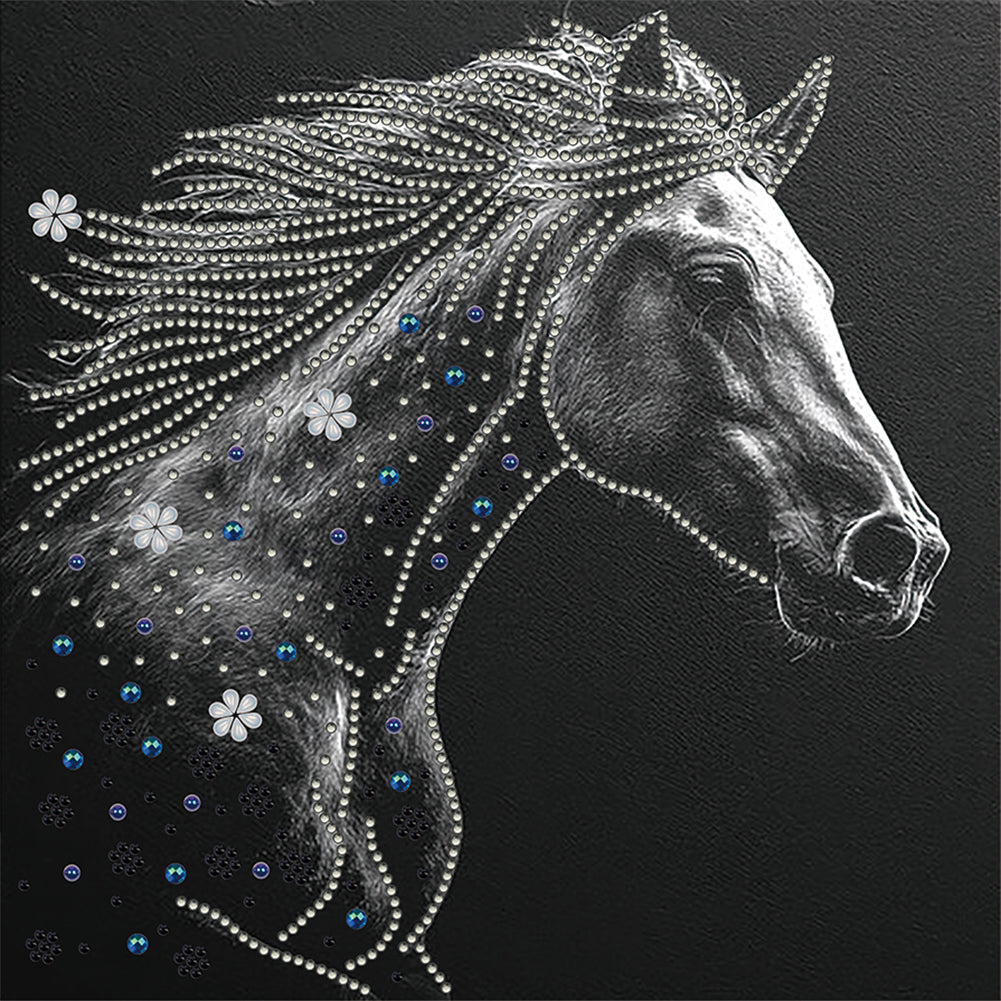 Diamond Painting - Partial Special Shaped - Horse (30*30CM)