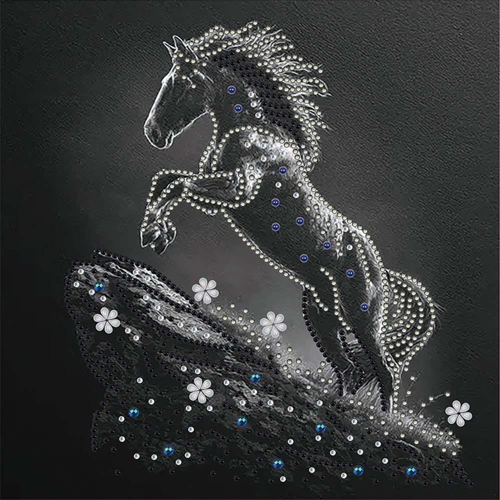 Diamond Painting - Partial Special Shaped - Horse (30*30CM)
