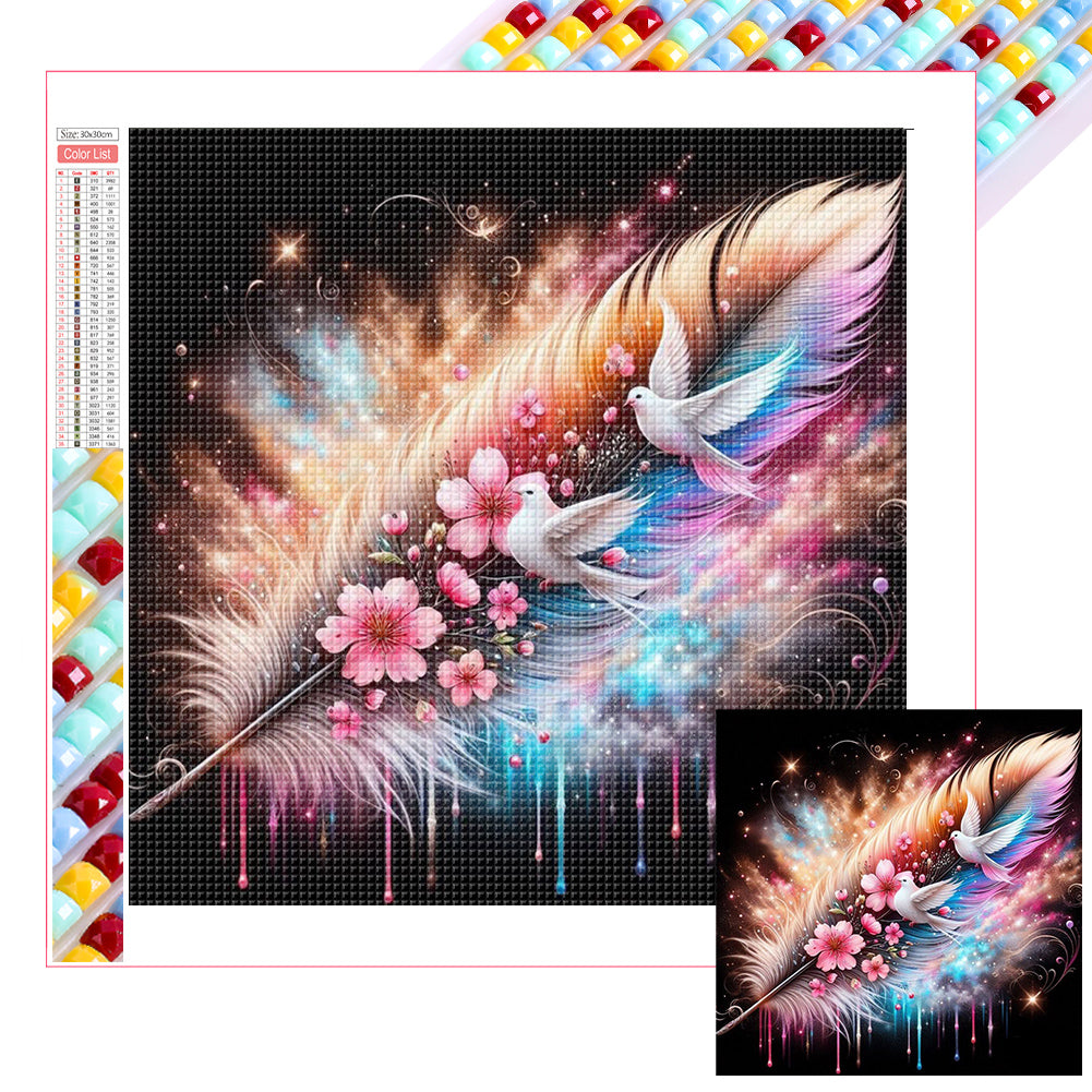 Diamond Painting - Full Square - Feather Dove (30*30CM)