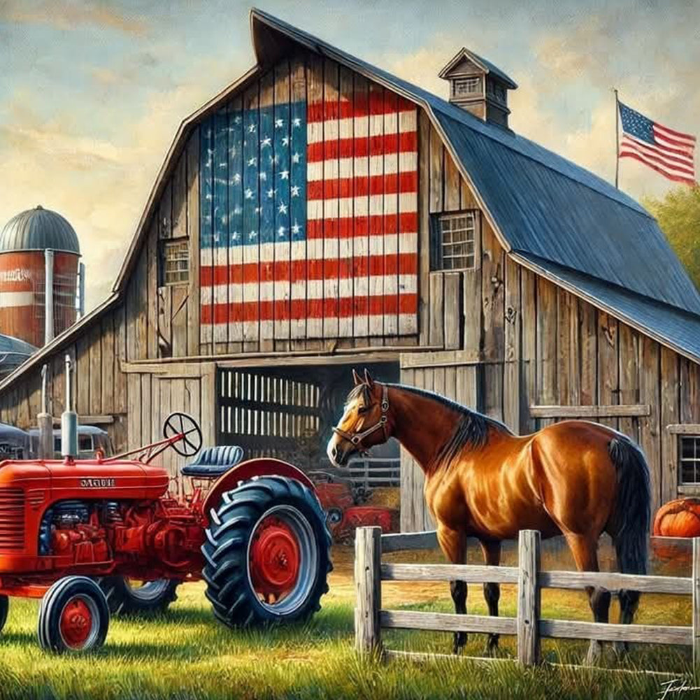 Diamond Painting - Full Round - Factory In The Woods (40*40CM)