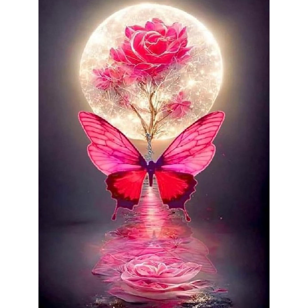 Diamond Painting - Full Round - Moon Butterfly (30*40CM)