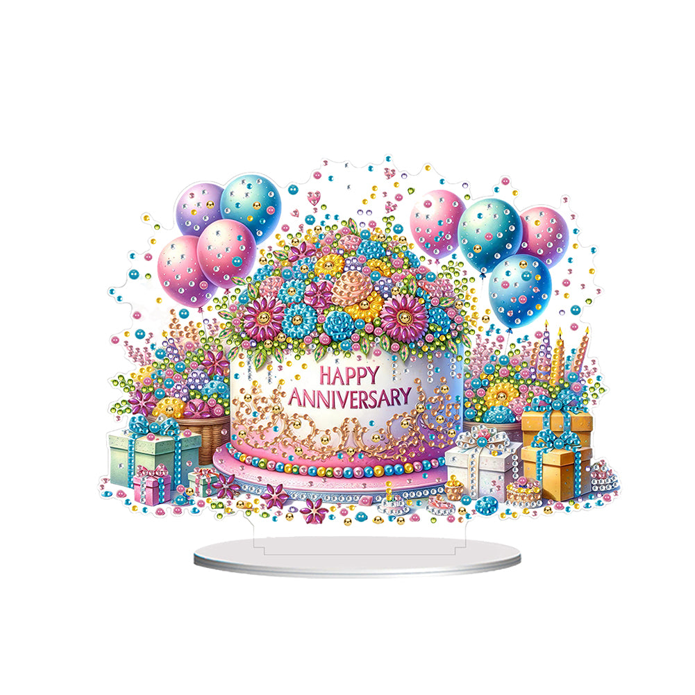 2D Flat Anniversary Print DIY Diamond Painting Desktop Decorations Home Decor