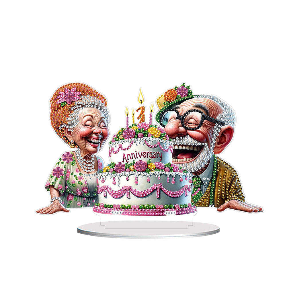 2D Flat Anniversary Print DIY Diamond Painting Desktop Decorations Home Decor