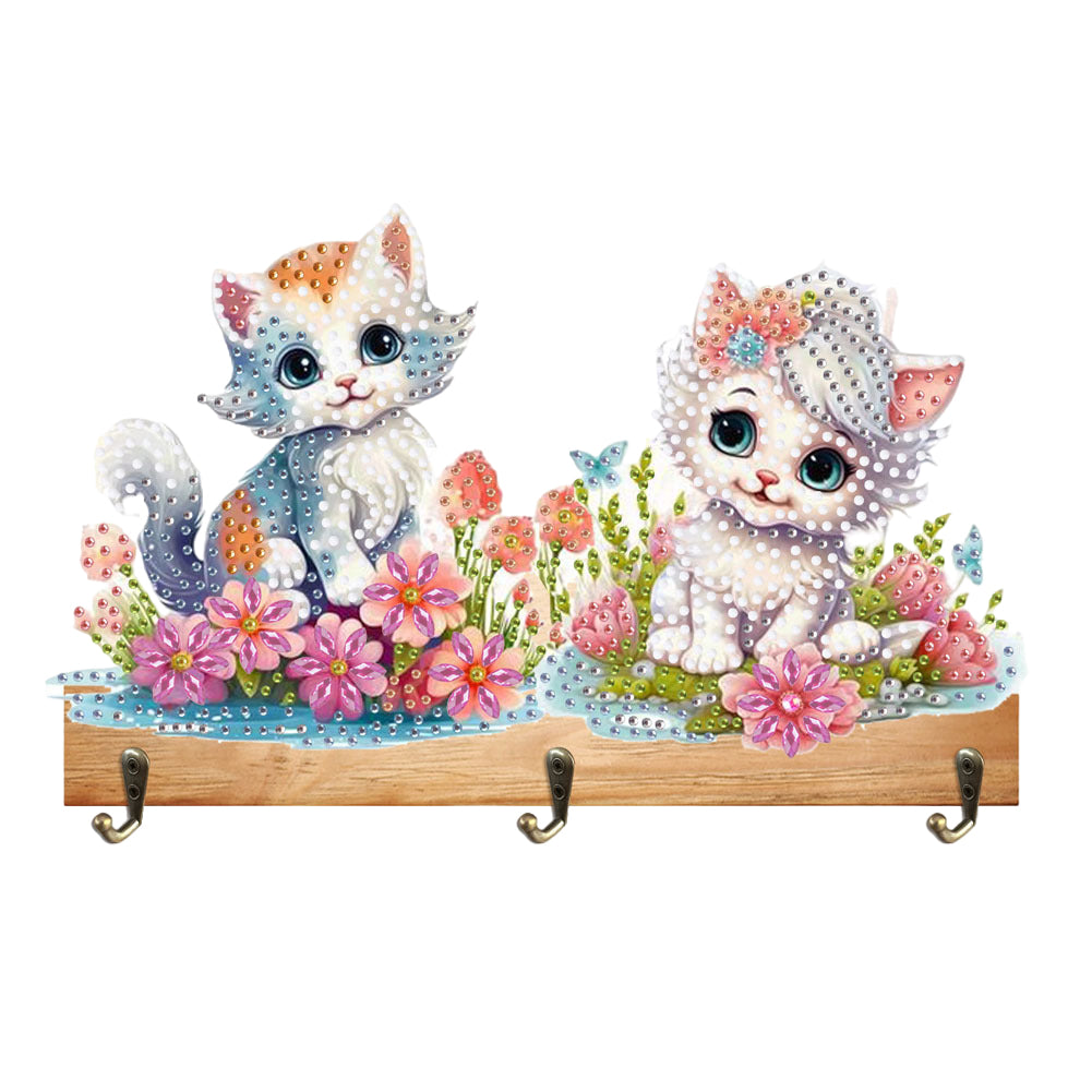 Cat DIY Diamond Painting Hanging Hook Wall Hooks No Hole Punching Wall Decor