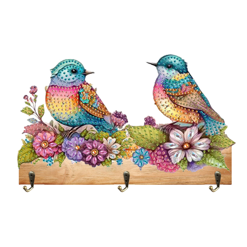 Bird DIY Diamond Painting Hanging Hook Wall Hooks No Hole Punching Wall Decor