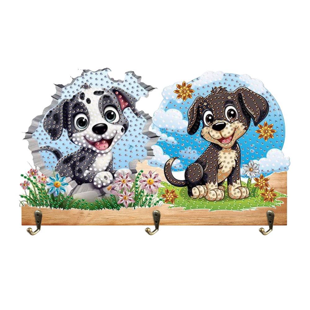 Dog DIY Diamond Painting Hanging Hook Wall Hooks No Hole Punching Wall Decor
