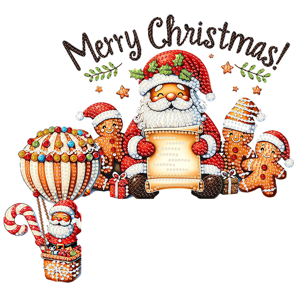 DIY Xmas Diamond Painting Wooden Door Decoration for Feiend Gifts (Santa Claus) Christmas