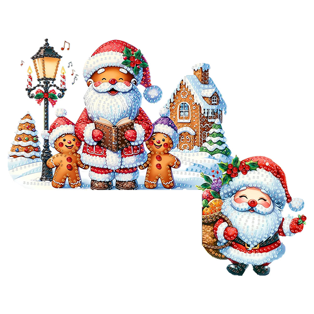 DIY Xmas Diamond Painting Wooden Door Decoration for Feiend Gifts (Santa Claus) Christmas