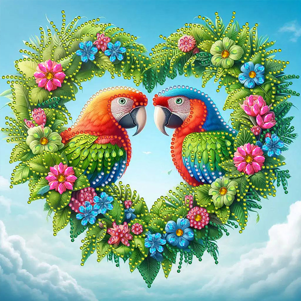 Diamond Painting - Partial Special Shaped - Parrot (30*30CM)