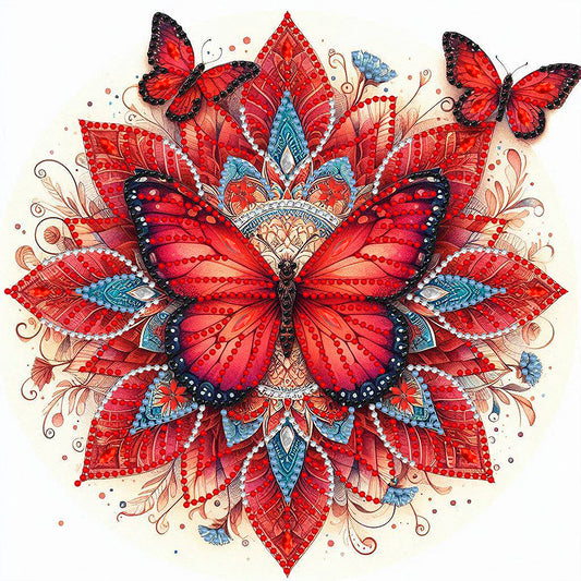 Diamond Painting - Partial Special Shaped - Mandala Butterfly (30*30CM)