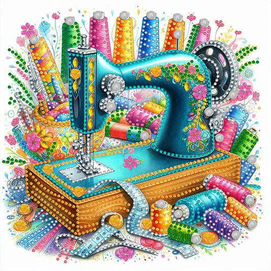 Diamond Painting - Partial Special Shaped - Sewing Machine (30*30CM)
