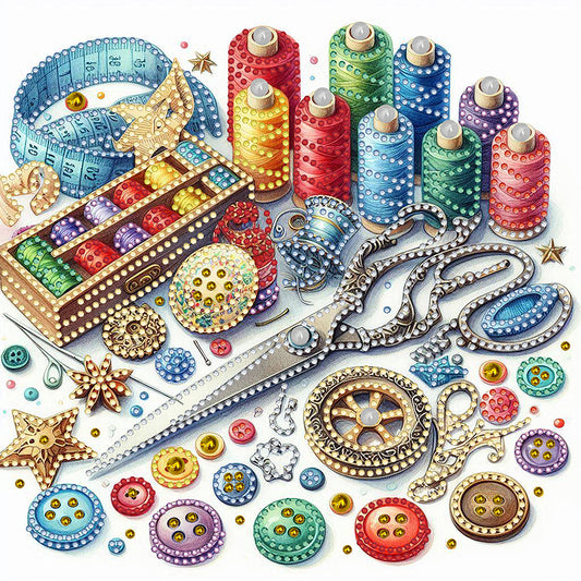 Diamond Painting - Partial Special Shaped - Sewing Machine (30*30CM)