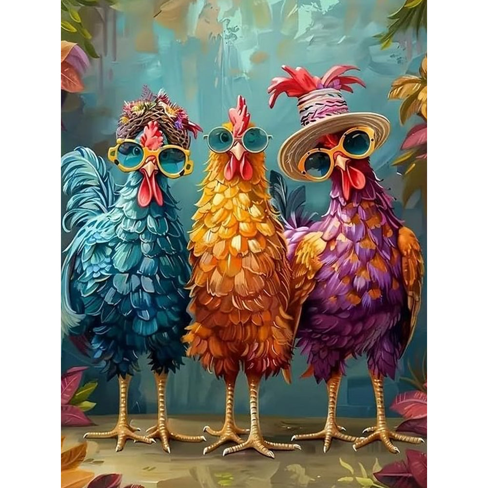 Diamond Painting - Full Round - Funny Chicken (30*40CM)