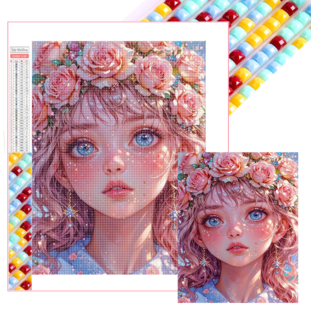 Diamond Painting - Full Square - Pink Girl (40*50CM)
