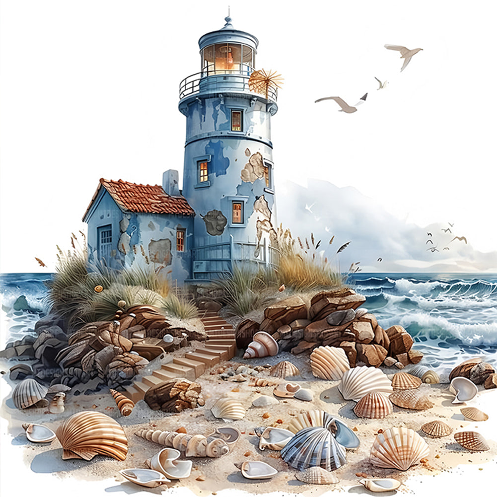 Diamond Painting - Full Round - Lighthouse Landscape (30*30CM)