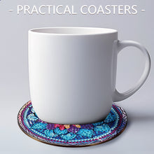 Load image into Gallery viewer, 8pcs Pattern DIY Diamond Painting Coasters Kits with Holder Wooden Coaster Craft
