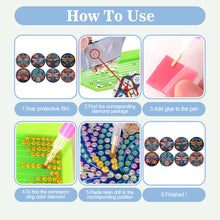 Load image into Gallery viewer, 8pcs Dragonfly DIY Diamond Painting Coasters Kits with Holder Wooden Coaster

