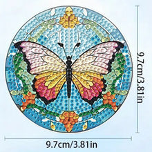 Load image into Gallery viewer, 8pcs Butterfly DIY Diamond Painting Coasters Kits with Holder Wooden Coaster

