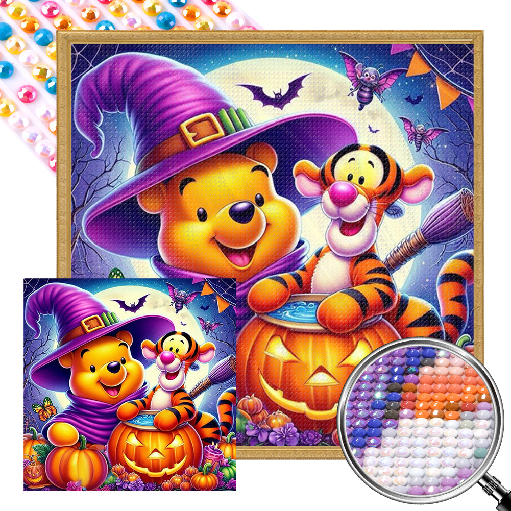 AB Diamond Painting - Full Round - Halloween Winnie The Pooh (40*40CM)