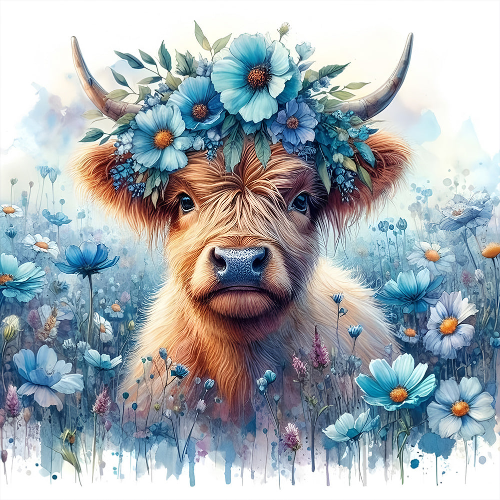 Diamond Painting - Full Round - Flower Yak (30*30CM)
