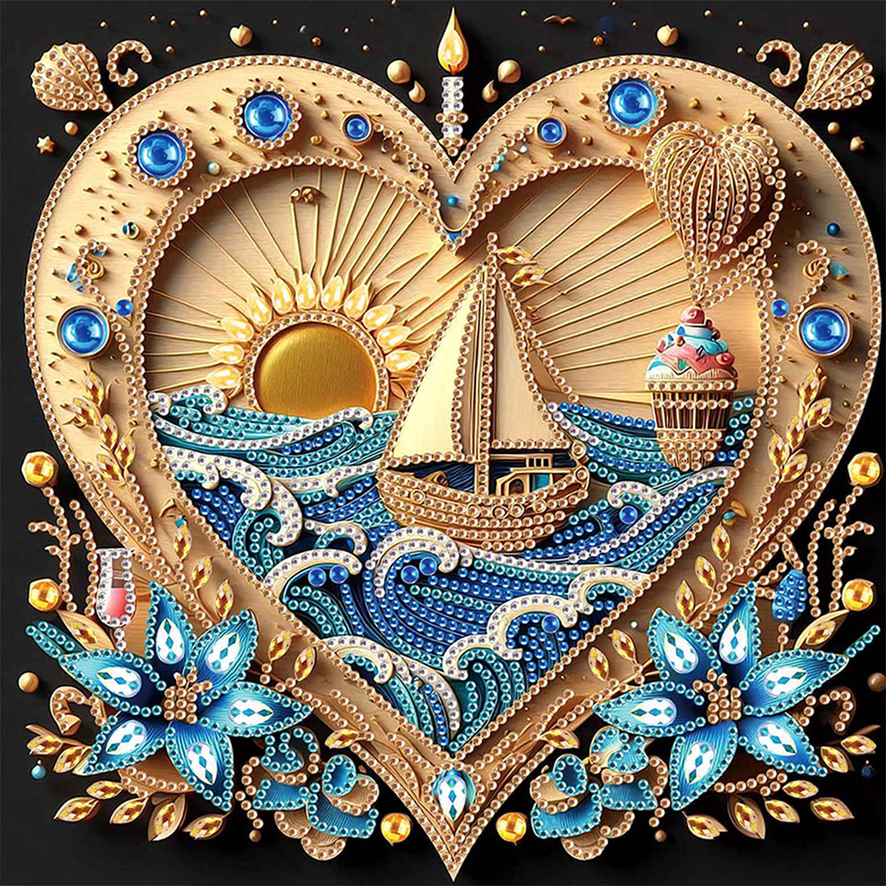 Diamond Painting - Full Round - Sailing Sailboat (30*30CM)