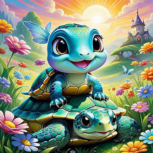 Diamond Painting - Full Round - Sea Turtles (30*30CM)