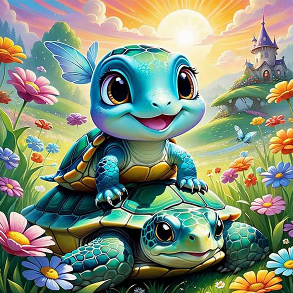 Diamond Painting - Full Round - Sea Turtles (30*30CM)