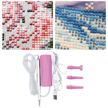Load image into Gallery viewer, Electric Diamond Painting Pen USB Rhinestone Placement Tool DIY Art Tool (Pink)
