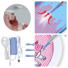 Load image into Gallery viewer, Electric Diamond Painting Pen USB Rhinestone Placement Tool DIY Art Tool (Blue)
