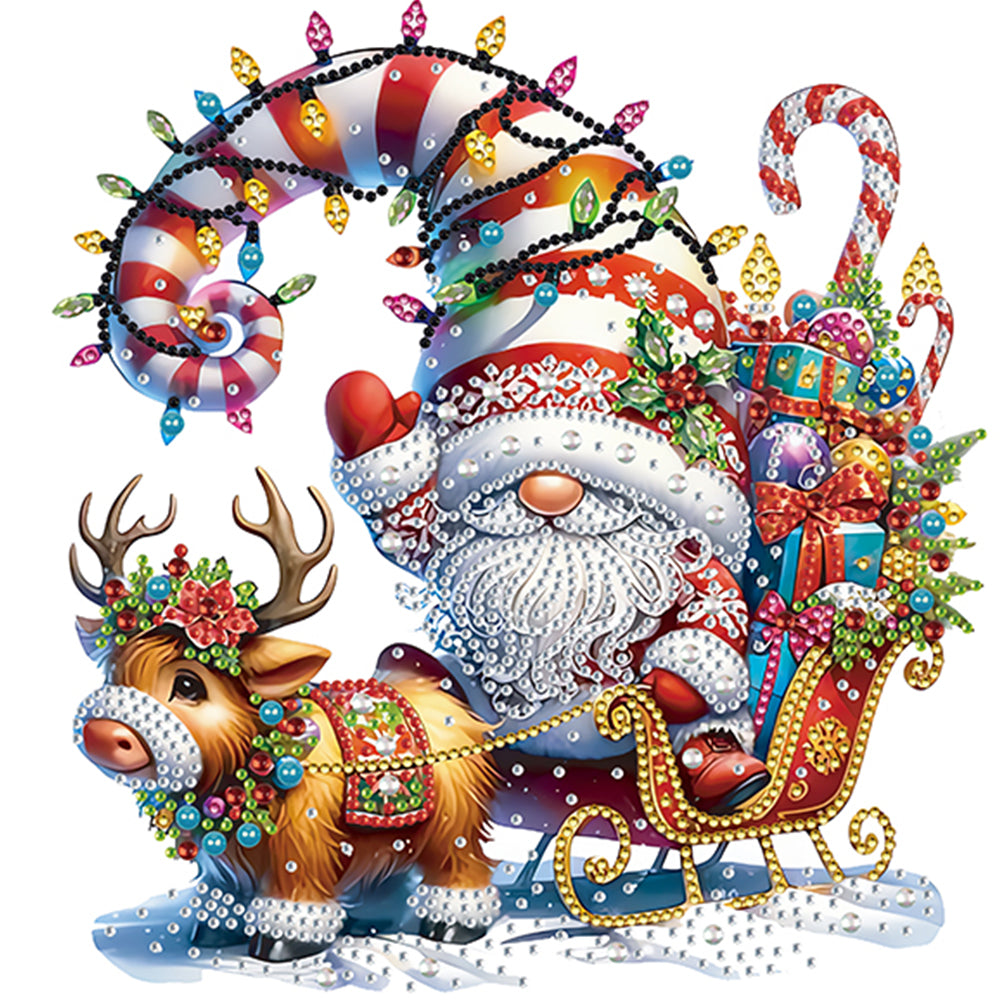 Diamond Painting - Partial Special Shaped - Christmas Gnome (30*30CM)