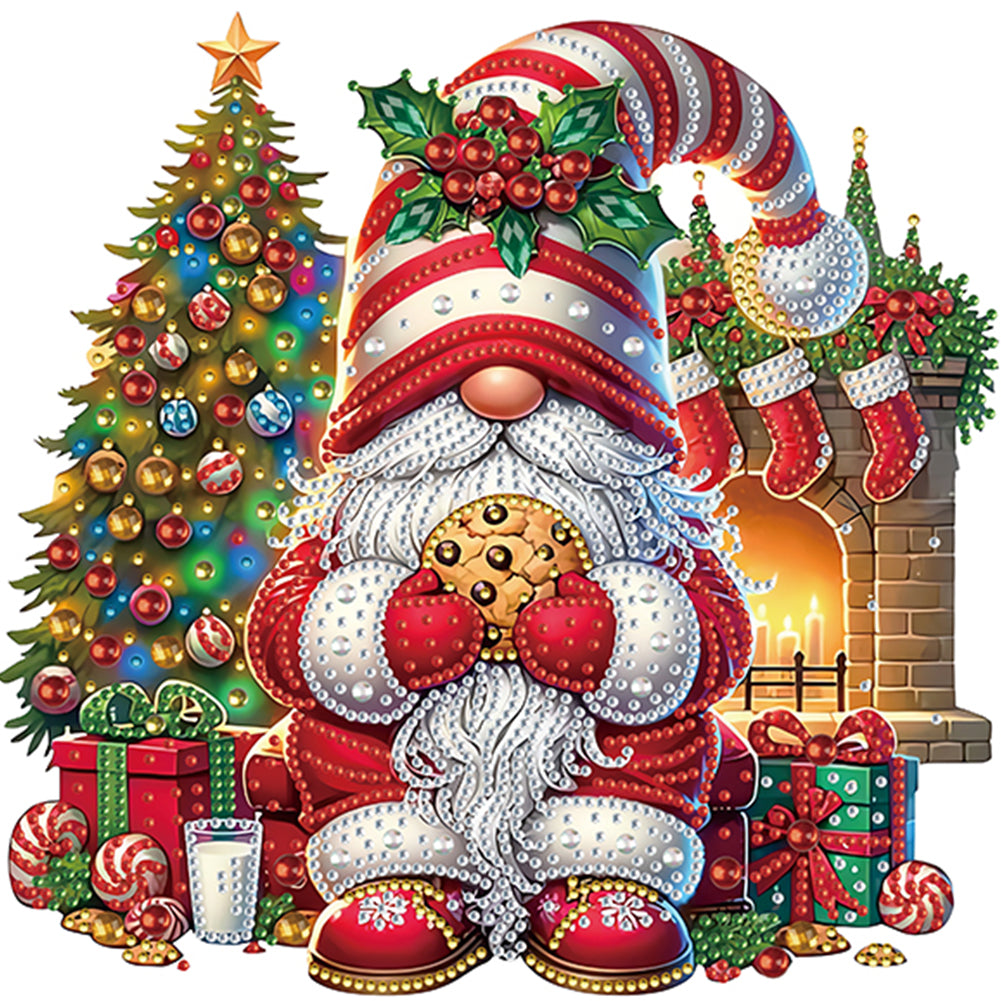 Diamond Painting - Partial Special Shaped - Christmas Gnome (30*30CM)