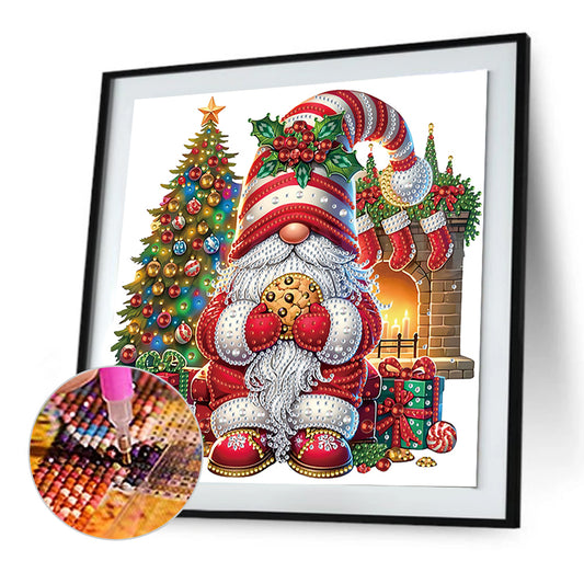 Diamond Painting - Partial Special Shaped - Christmas Gnome (30*30CM)