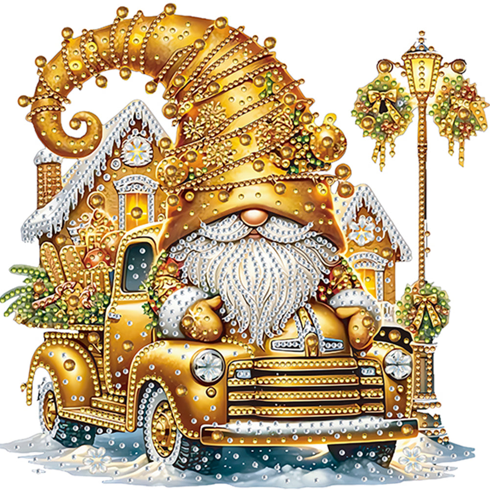 Diamond Painting - Partial Special Shaped - Christmas Gnome (30*30CM)