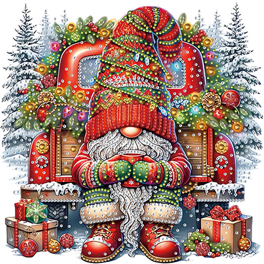 Diamond Painting - Partial Special Shaped - Christmas Gnome (30*30CM)