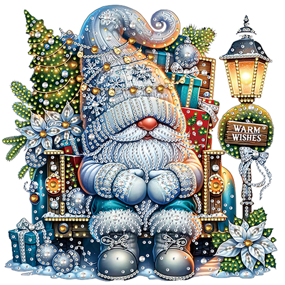 Diamond Painting - Partial Special Shaped - Christmas Gnome (30*30CM)