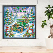 Load image into Gallery viewer, Diamond Painting - Partial Special Shaped - Christmas Car (30*30CM)
