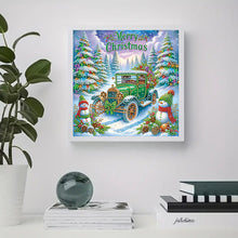 Load image into Gallery viewer, Diamond Painting - Partial Special Shaped - Christmas Car (30*30CM)

