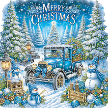Load image into Gallery viewer, Diamond Painting - Partial Special Shaped - Christmas Car (30*30CM)
