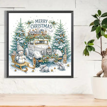 Load image into Gallery viewer, Diamond Painting - Partial Special Shaped - Christmas Car (30*30CM)
