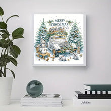 Load image into Gallery viewer, Diamond Painting - Partial Special Shaped - Christmas Car (30*30CM)
