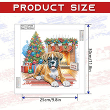 Load image into Gallery viewer, Diamond Painting - Partial Special Shaped - Christmas German Shepherd (30*30CM)
