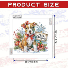 Load image into Gallery viewer, Diamond Painting - Partial Special Shaped - Christmas Dog (30*30CM)
