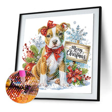 Load image into Gallery viewer, Diamond Painting - Partial Special Shaped - Christmas Dog (30*30CM)
