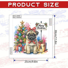 Load image into Gallery viewer, Diamond Painting - Partial Special Shaped - Christmas Pug (30*30CM)
