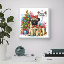 Load image into Gallery viewer, Diamond Painting - Partial Special Shaped - Christmas Pug (30*30CM)
