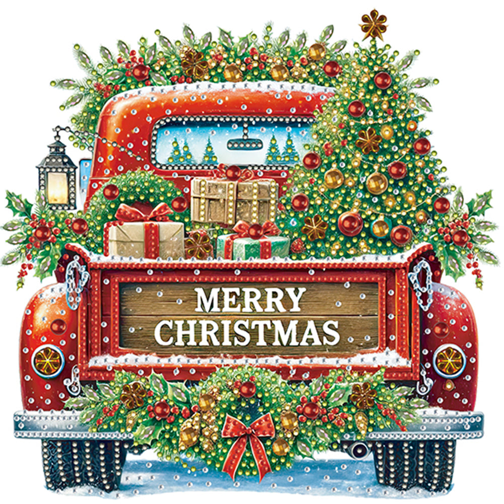 Diamond Painting - Partial Special Shaped - Christmas Car Gifts (30*30CM)